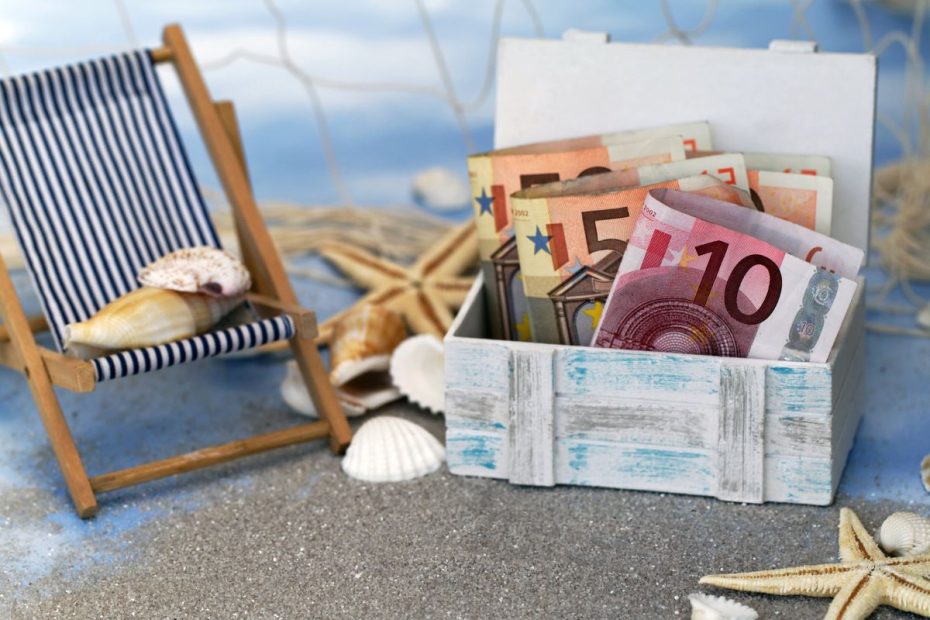 Att dela ut pengar under resan.