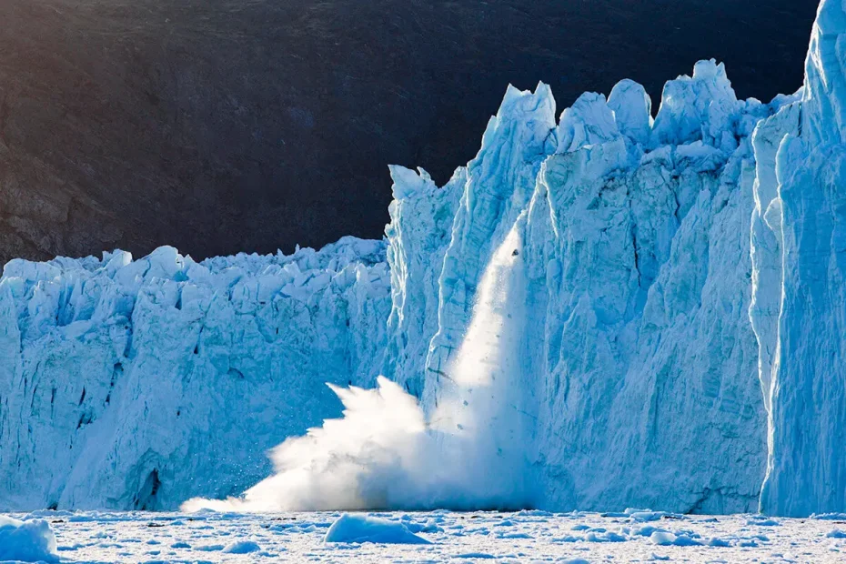 Glaciärernas tillbakadragande i Antarktis.