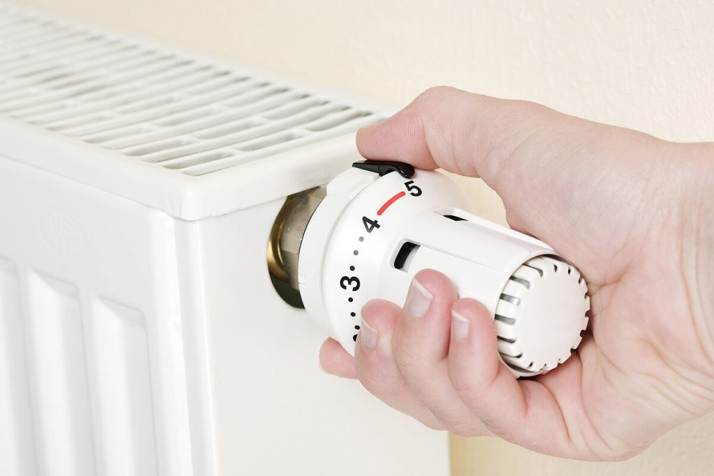 Varje nummer på radiatorventilen har sitt eget temperaturintervall.