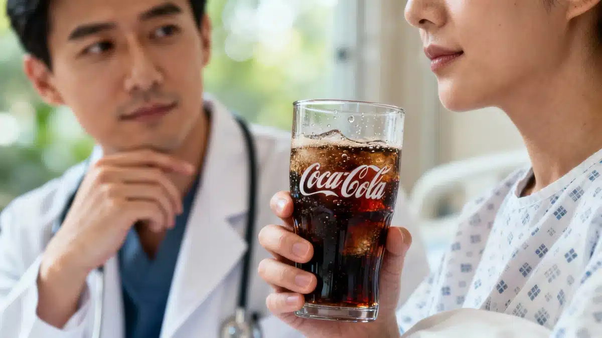 Läkaren ordinerade Coca-Cola till sin patient.