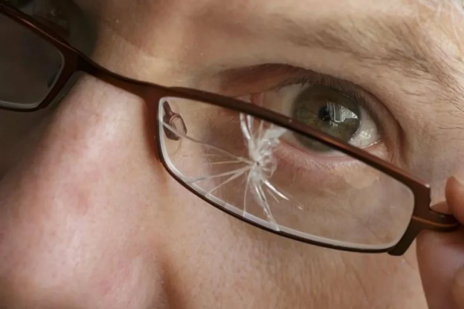 Mannen hade sönder sina glasögon och fick höra den hemska nyheten.
