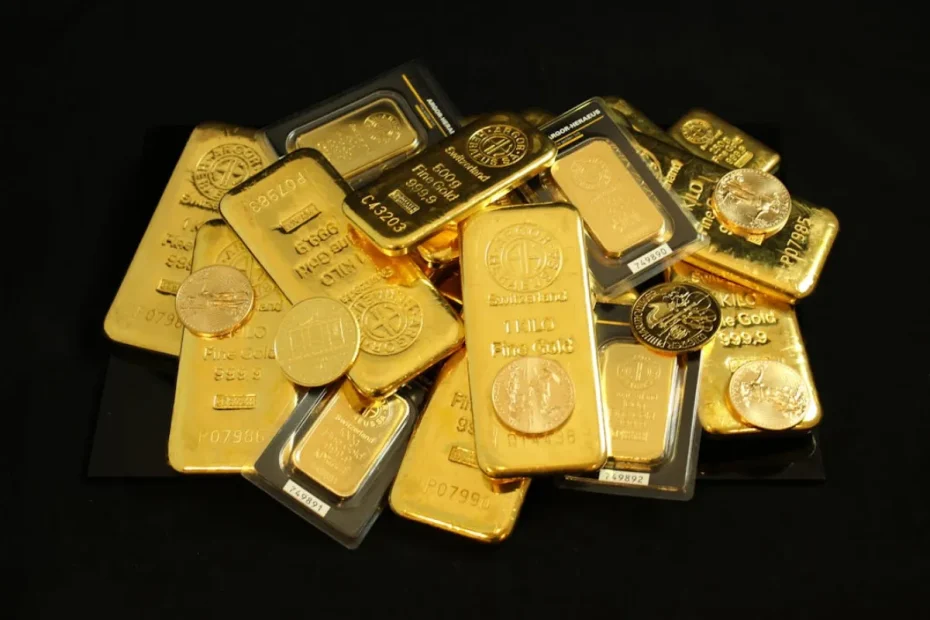 Guld hittades i ett land.