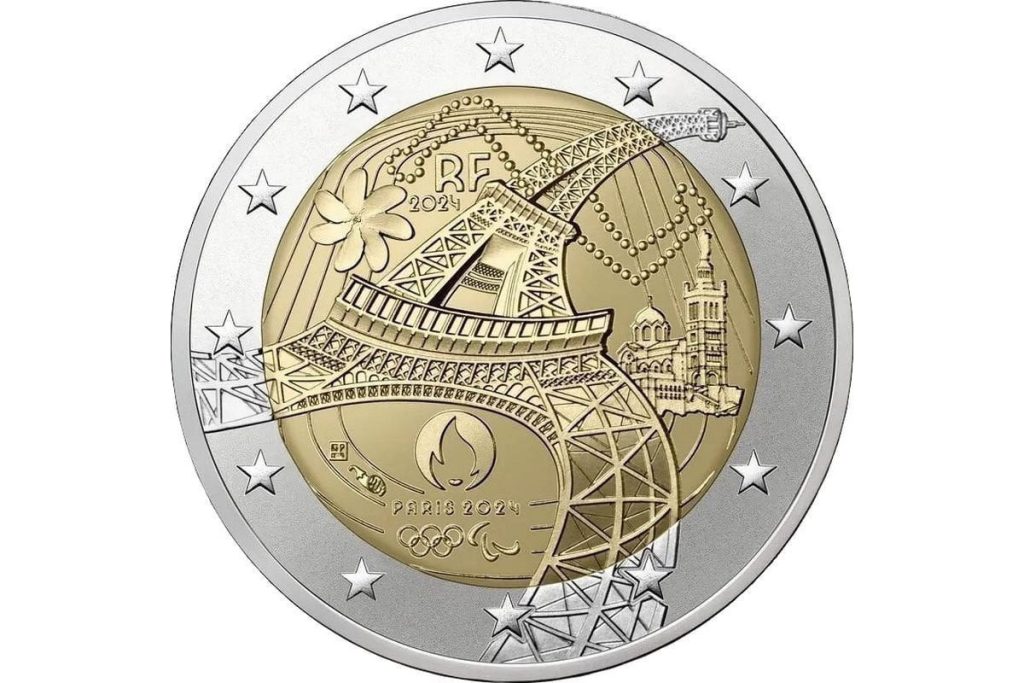 2 euro munt ter ere van de Olympische Spelen van 2024 in Parijs