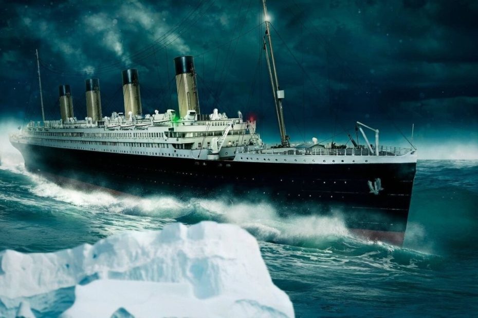 Titanic seglar över havet.