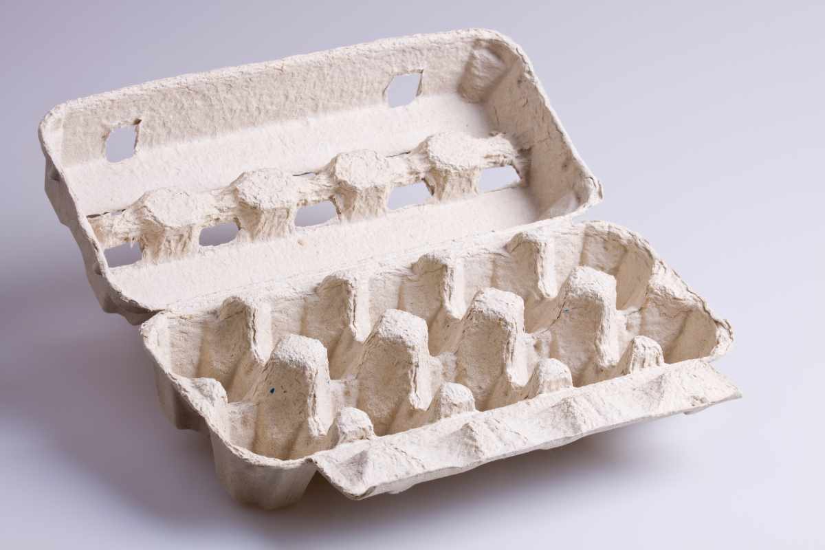 För det här tricket behöver du en tom äggkartong.