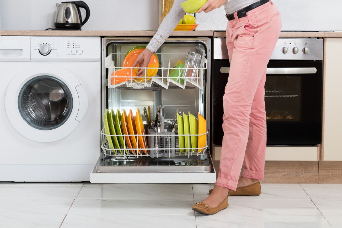 Diskar i diskmaskinen.