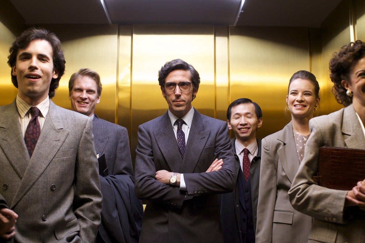 Människor i hissen.