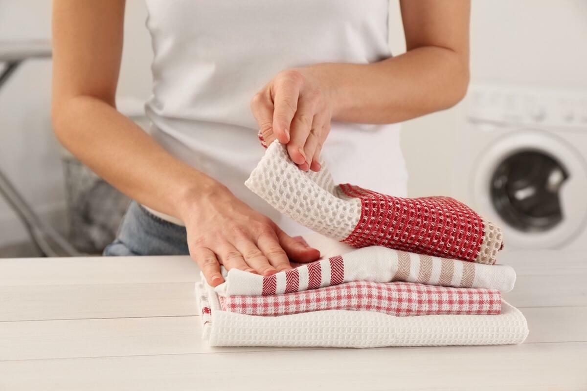 Det rekommenderas inte att tvätta kökshanddukar i tvättmaskinen.