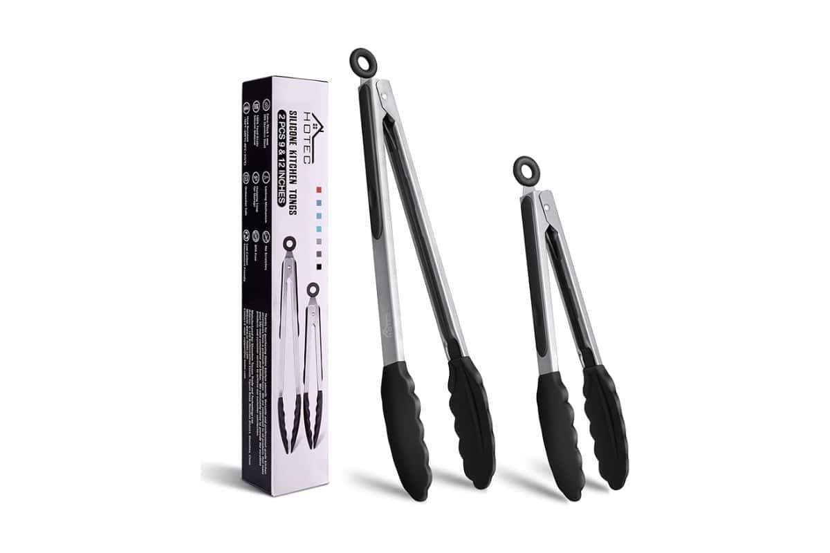 Sats med tång i rostfritt stål.