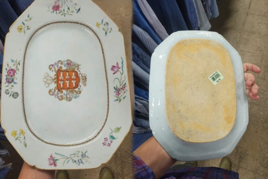 Mannen köpte en bricka.